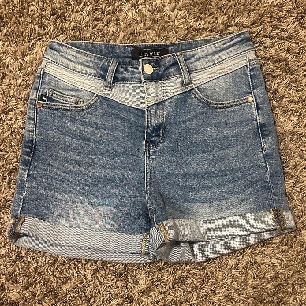 Judy Blue Denim Jean Shorts Cuffed Size Small
